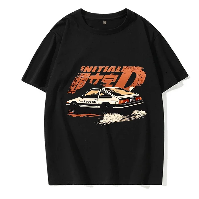 Initial D T-Shirt Japanese Anime Cartoon Gothic Summer Tops Men Graphic Tee Shirt AE86 Funny Harajuku Manga T Shirt Male
