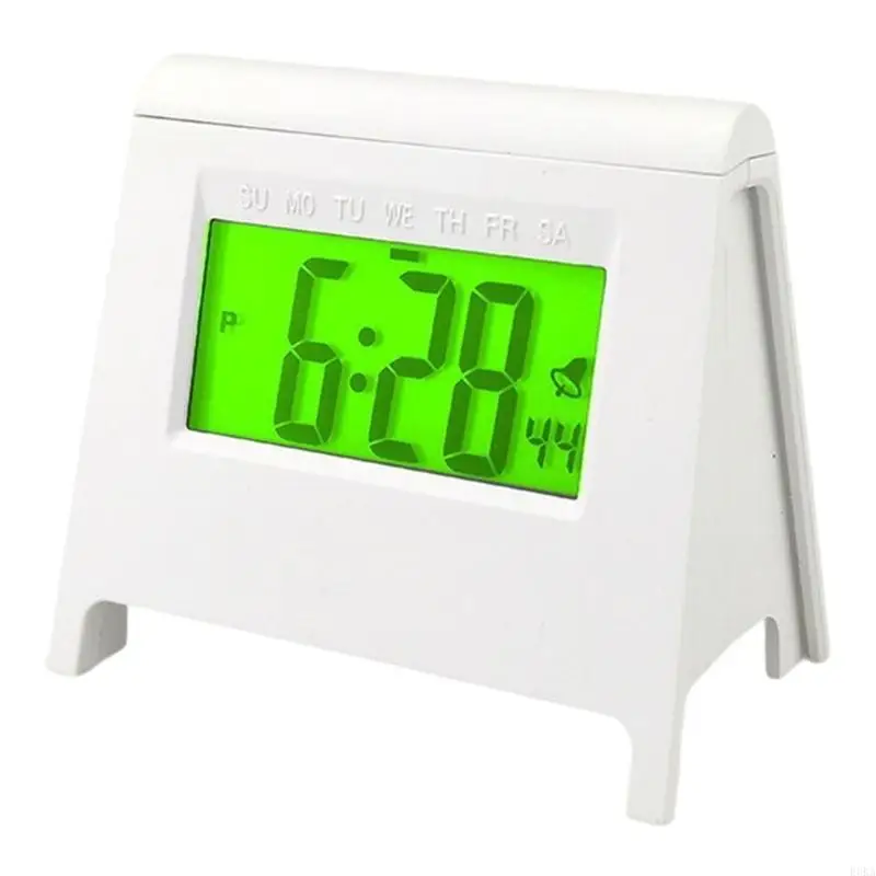 Convenient Auto Illuminating Alarm Clock for Easy Nighttime Time Check Compact Size LCD Display Digital Table Clock