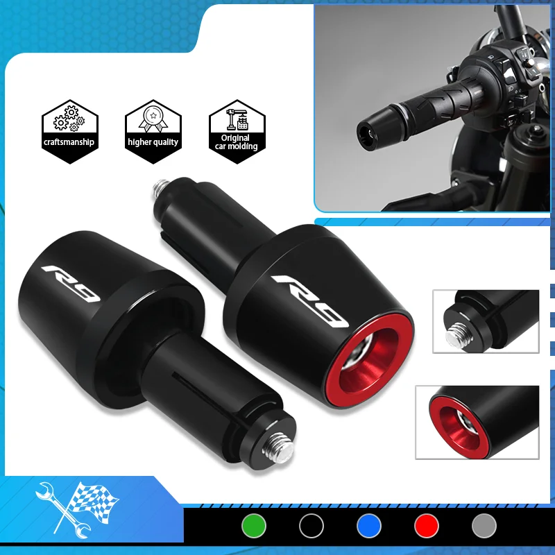 

r9 Accessories handlebar For R9 YZFR9 2024-2025 Motorcycle Handle Bar End Anti Silder Cap 7/8" 22MM Handlebar Grips