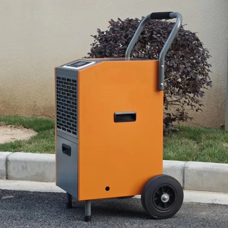 60L Commercial Dehumidifier with Mid-Time Amp Meter Portable Timber Air Dryer for Business Use