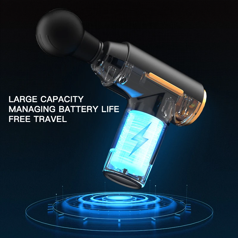 Portable Fascia Gun Deep Tissue Massage Mini Lightweight and Adjustable Speed Massage Equipment Suitable for The Whole Body