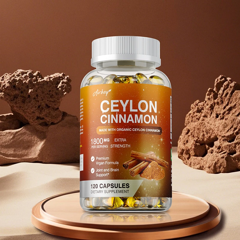 Ceylon Cinnamon Capsules - Natural Antioxidant, Supports Heart and Brain Health, Boosts Immunity and Improves Energy