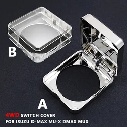 4WD switch cover For Isuzu D-MAX MU-X Dmax Mux All-wheel-drive button protection box Selector knob protective case