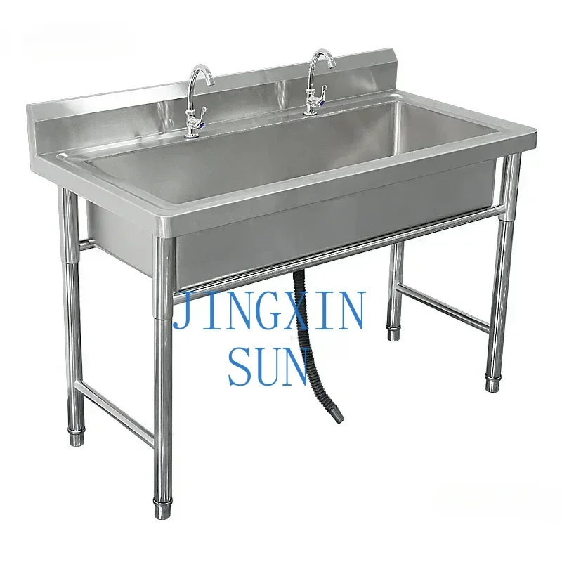 Long - lasting Commercial Stainless Steel Kitchen Sinks for Restaurant Integrated Single Washing Sinks School Custom Wash Basin