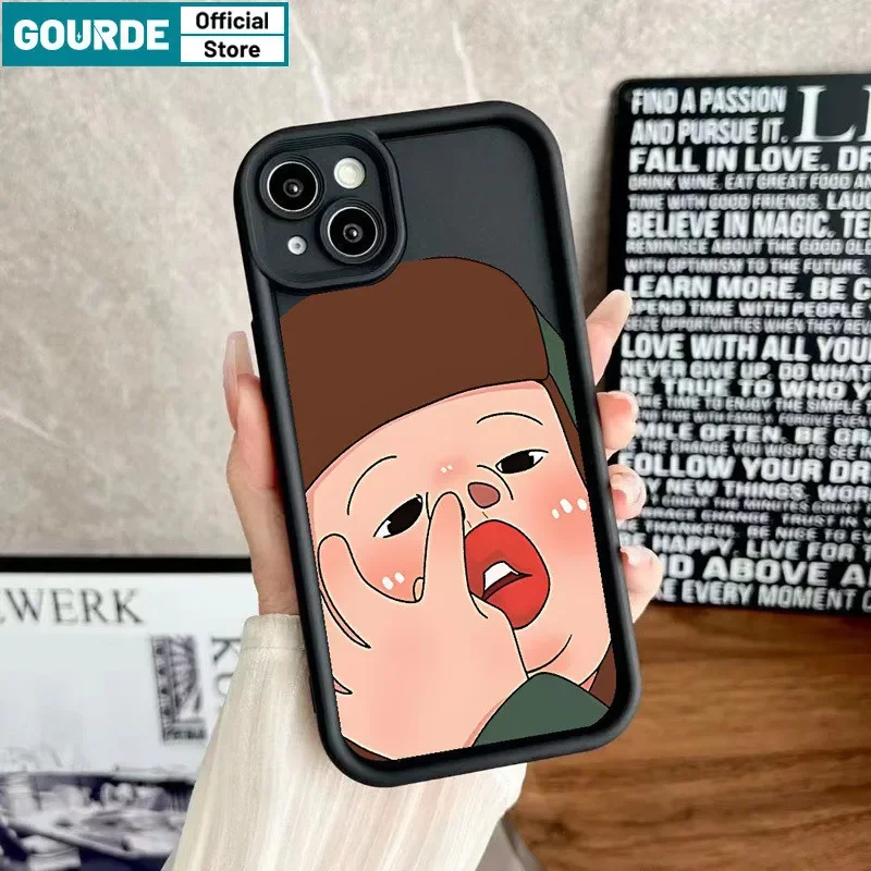 Gourde Funny Casing Casing Ghost Face Girl Pattern Phone Case for Iphone 15 14 12 13 11 Pro Max IP 7 8 Plus Iphon X XS XR Xs Max