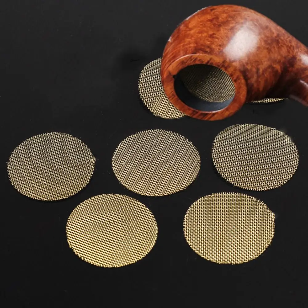 5pcs Multifunctional 16mm Brass Smoking Screens Round Fine Mesh Smoking Pipe Filter Stainless Steel Tobacco Filter Hookah