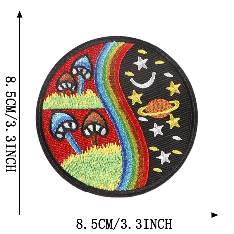Patch Thermo collant Rock Punk Feuer Blitz Schädel für Kleidung Eisen auf Puffer Jacke Designer gestickte Nähen Abzeichen Rucksack a – Detail 6