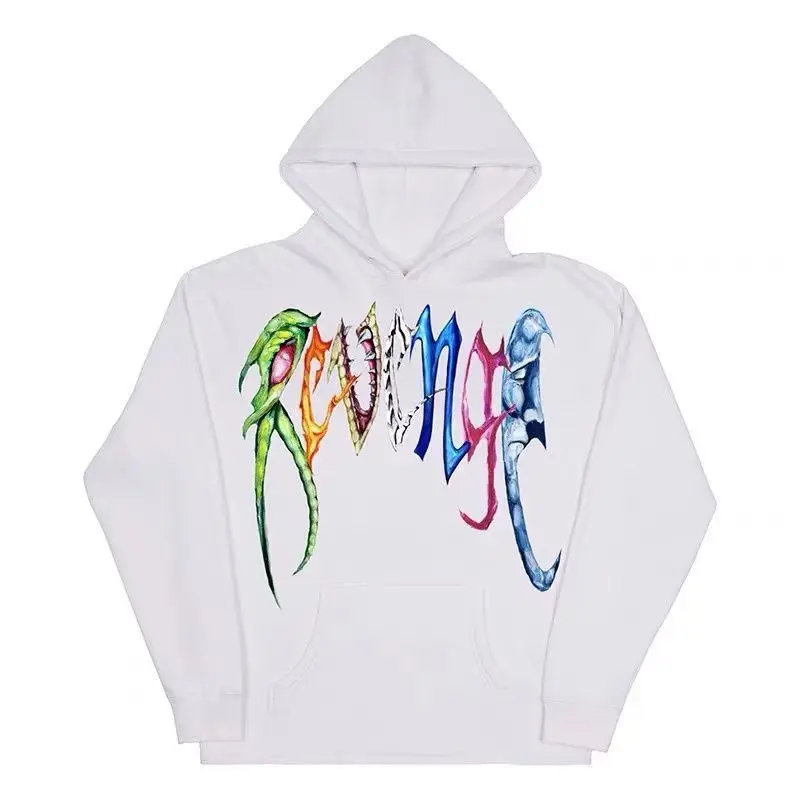 الربيع والخريف جديد التنين العظام الدخان الجمجمة طباعة نمط فضفاض مريح عصري متعدد الاستخدامات للأزواج مقنعين طويلة الأكمام ﻿