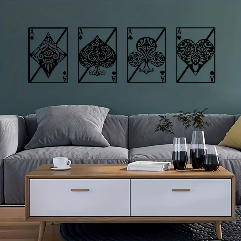 1pc, Retro Metal Wall Art Decor - Classic Patterned Wall Hanging for Living Room Decor - No Frame Needed Decor