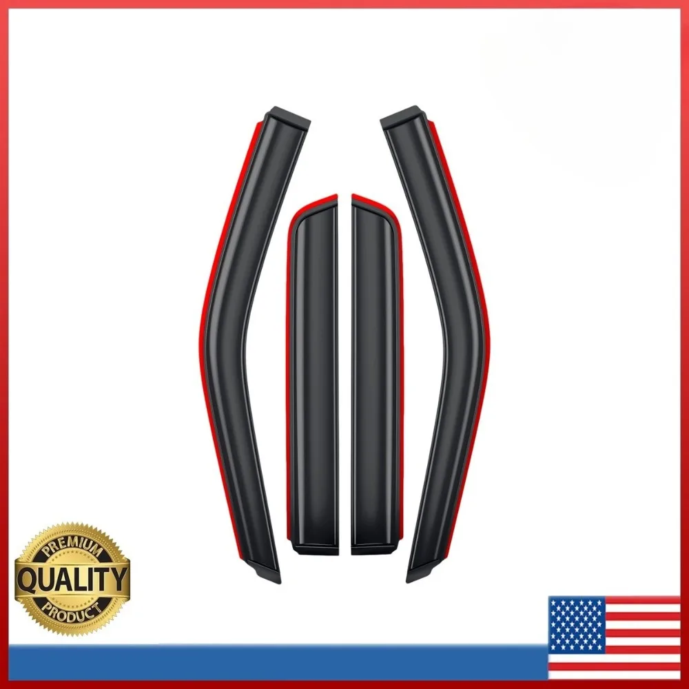 

For 2015-2022 Ford F-150 Super Crew Cab Window Vent Visor In Channel Rain Guards