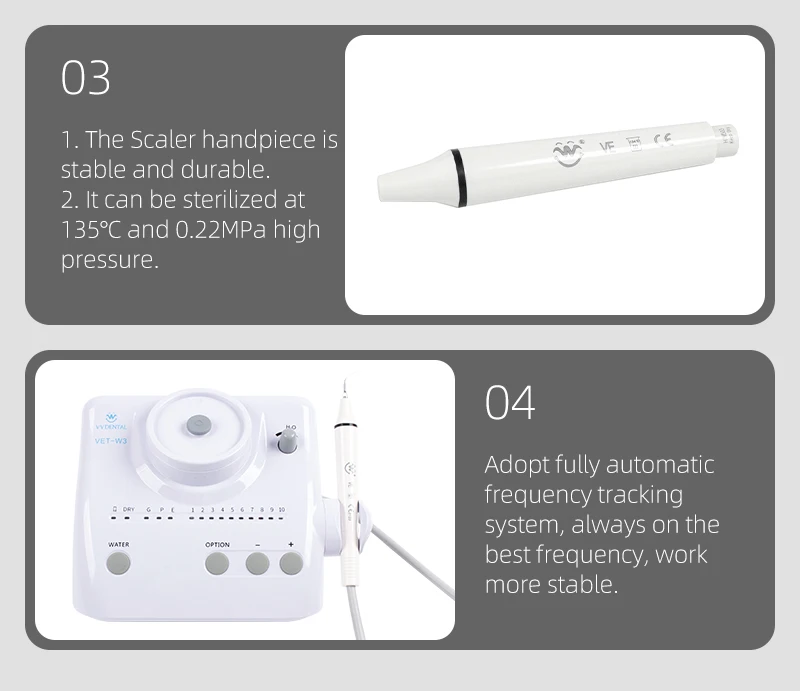 VVDental Ultraschall-Scaler-Maschine mit LED-Licht zur Entfernung von Zahnbelägen und Zahnstein, Reinigung der Zähne, Zahnaufhellungswerkzeuge für die Zahnmedizin – Detail 24