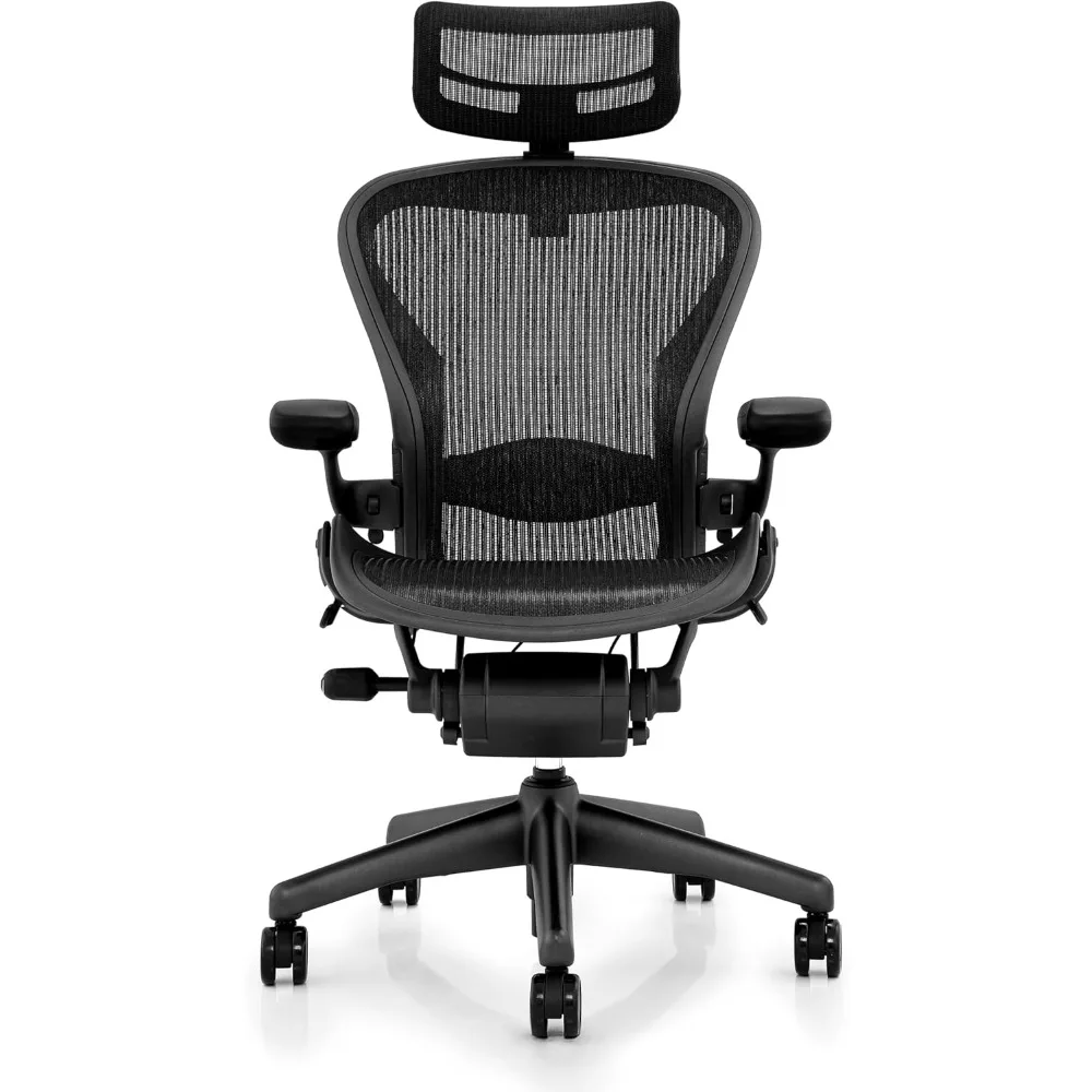 

Refurbished Aeron Size B Office Chair with Adjustable Lumbar Support, Clip-Latch Arms, and Tilt Limiter