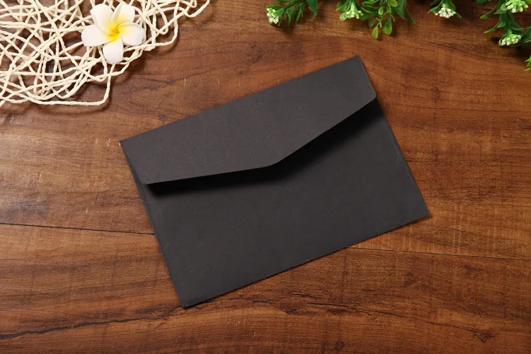 10pcs/set Classical Brown White Black Kraft Blank Mini Paper Window Envelopes Wedding Invitation Envelope Gift Envelope 3 Color