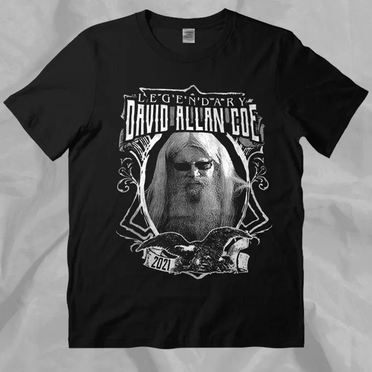 David Allan Coe The Legendary Retro 2021 Black T-Shirt