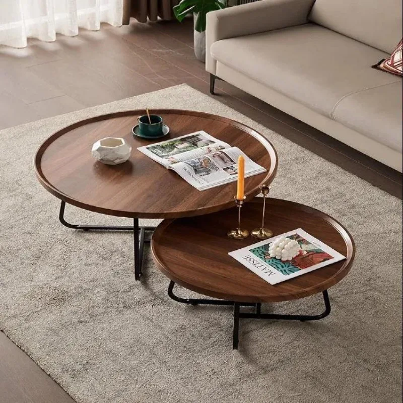 Nordic Light Luxury Tea Table Small Unit Table Modern Simple Household coffee center table Circular Combination living room