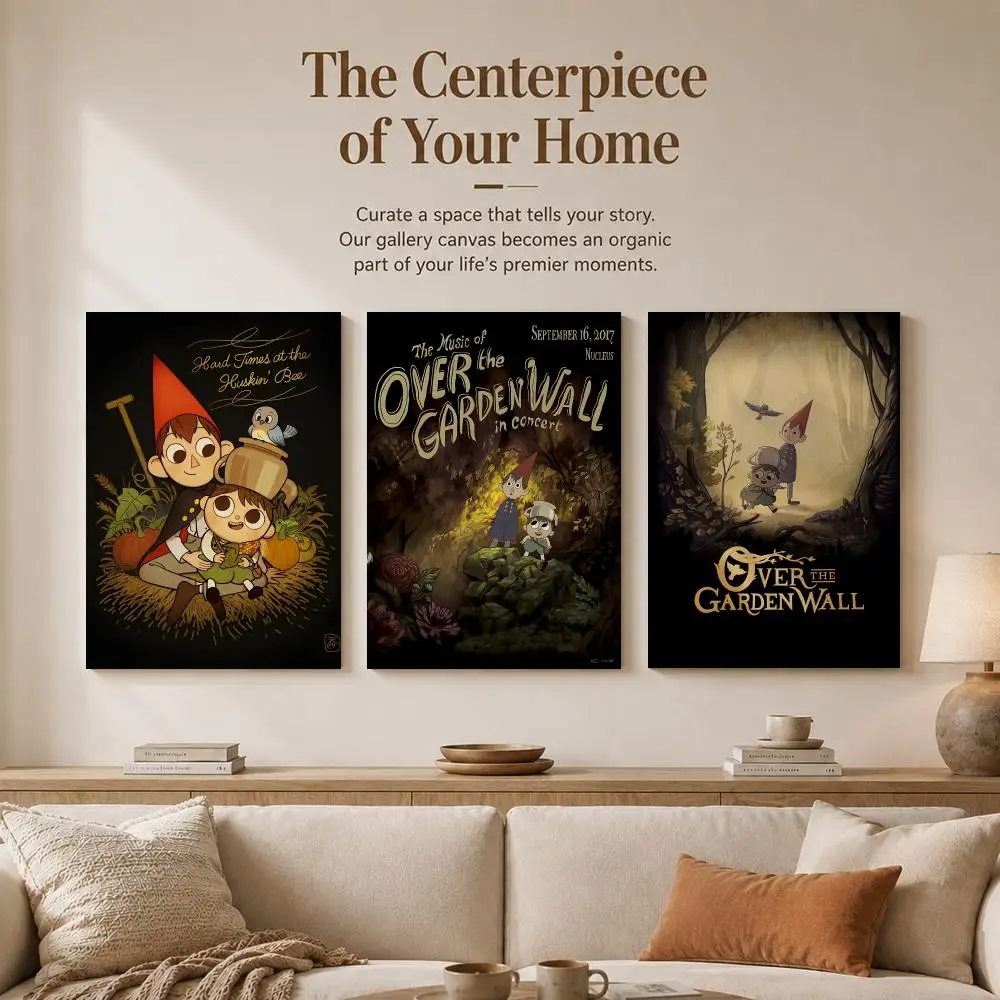 Anime O-over The G-garden Wall Framed Wall Painting Wood Canvas Poster For Living Room Bedroom Hallway Office Home Decor Gift