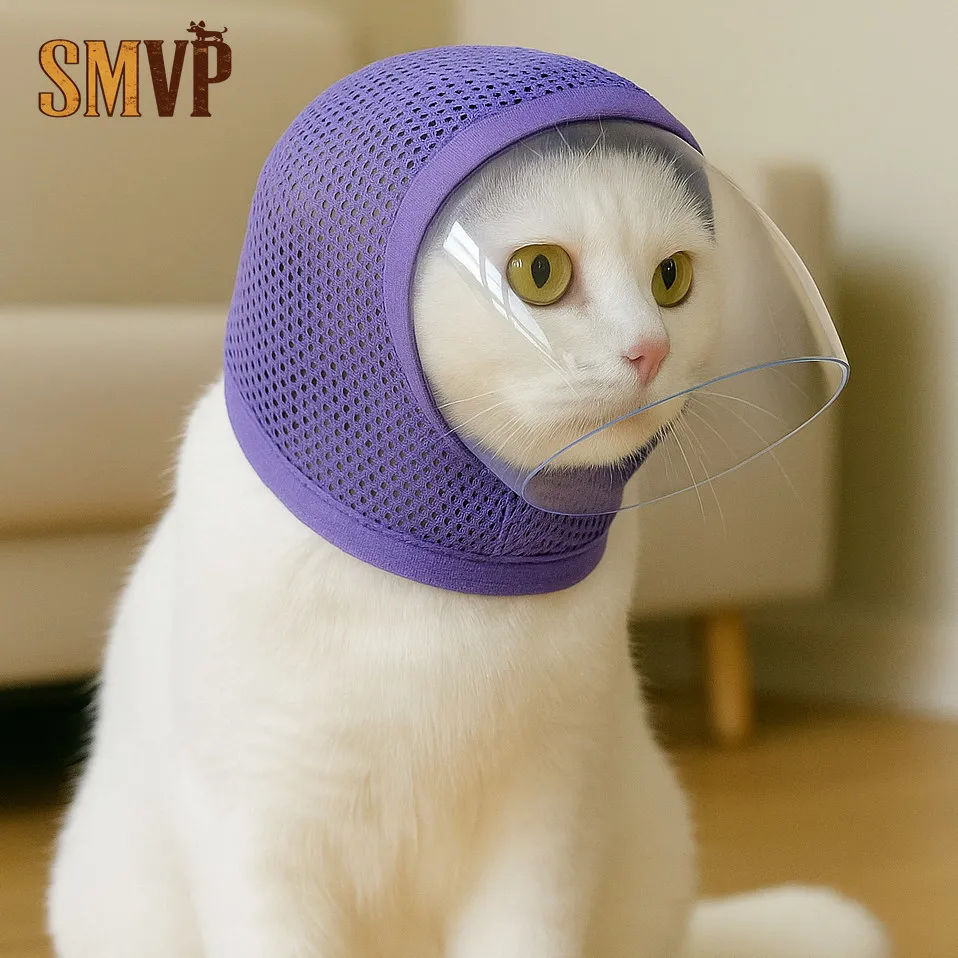 

Transparent Mask Anti Call and Anti Bite Wounds Breathable Open Field of Vision Pets Can Wear Headgear When Bathing