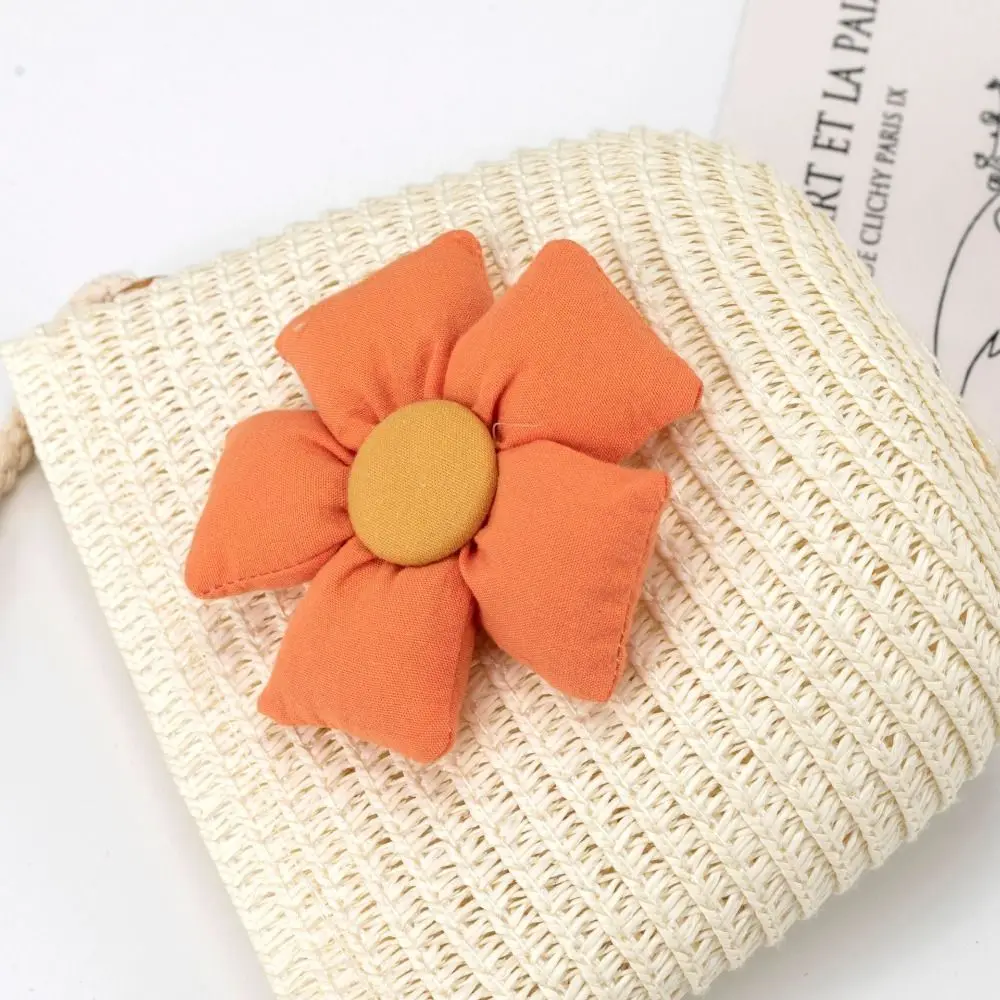 Handmade Straw Flower Shoulder Bags, Crossbody Bag, Bolsas para meninas, Durável