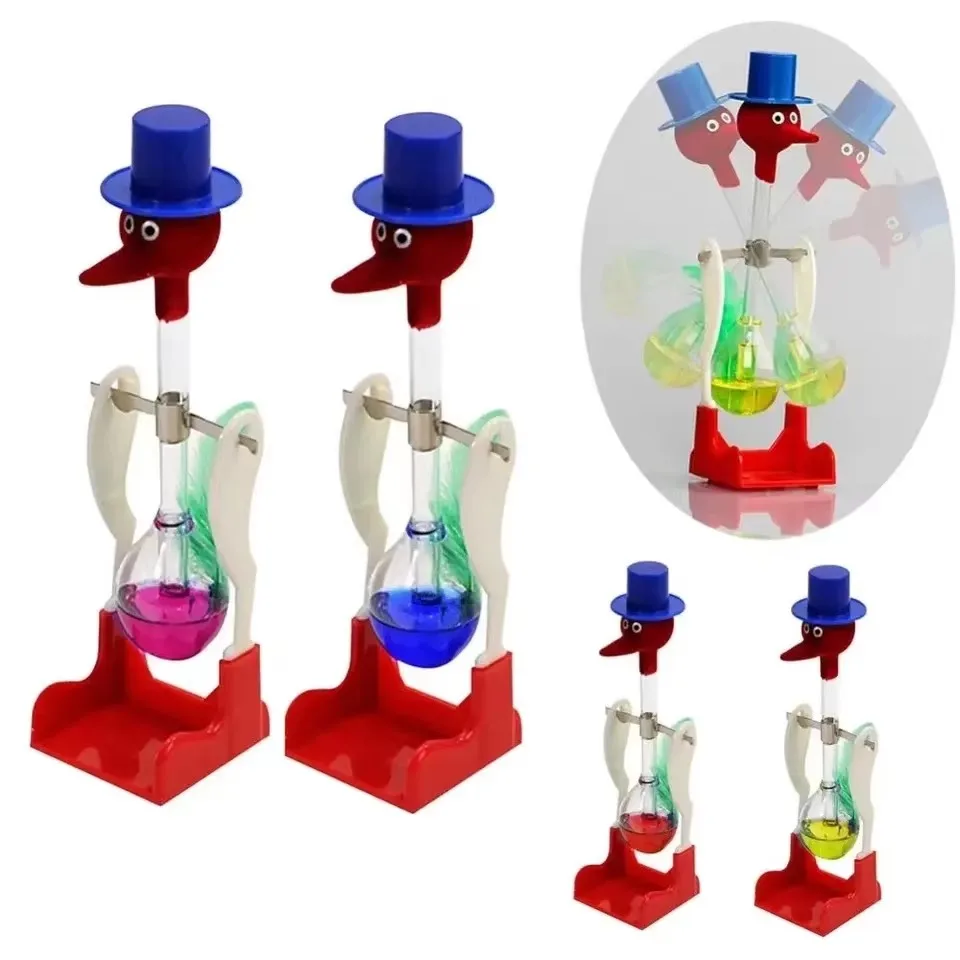

New Lucky Bird Water Desk Toy Bobbing Lucky Bird Toy Funny Duck Click Perpetuals Motion Experimental Science Tools Desk Decor