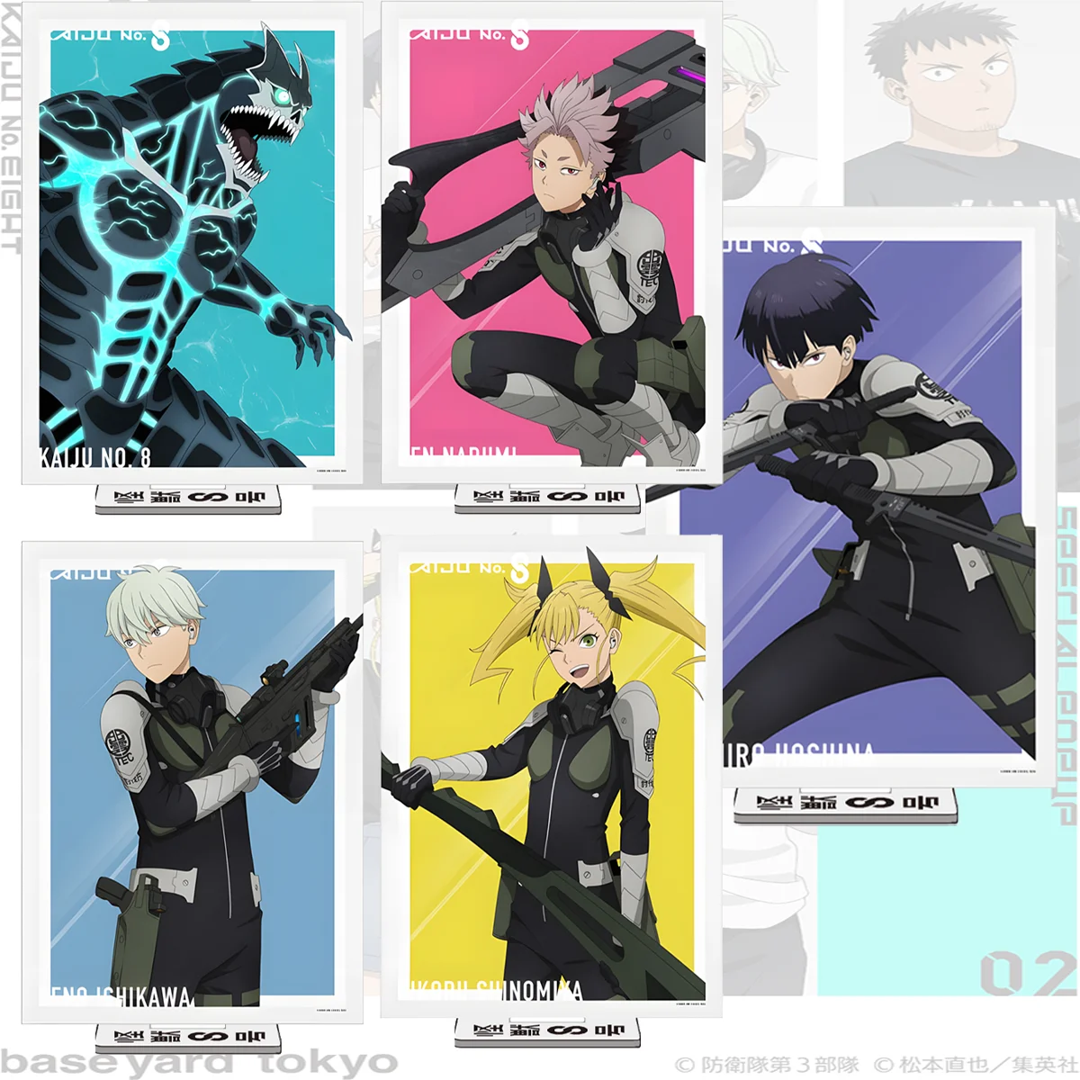 Anime Kaiju No. 8 15cm Acrylic Standee Kafka Reno Kikoru Print ARTFX J Style  Peripheral Desk Ornament Gift  keychain