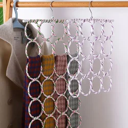 9/12/16/28 Holes Scarf Hanger Multi Scarves Display Hang Ties Belt Organize Circle Storage Holder Clothes Hanger