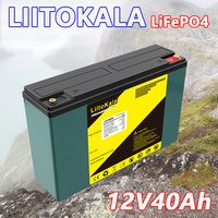 1-2PCS LiitoKala 12V 40Ah LiFePo4 Battery Lithium Iron Phosphate 12.8V LiFePo4 Rechargeable Battery for Kid Scooters Boat Motor