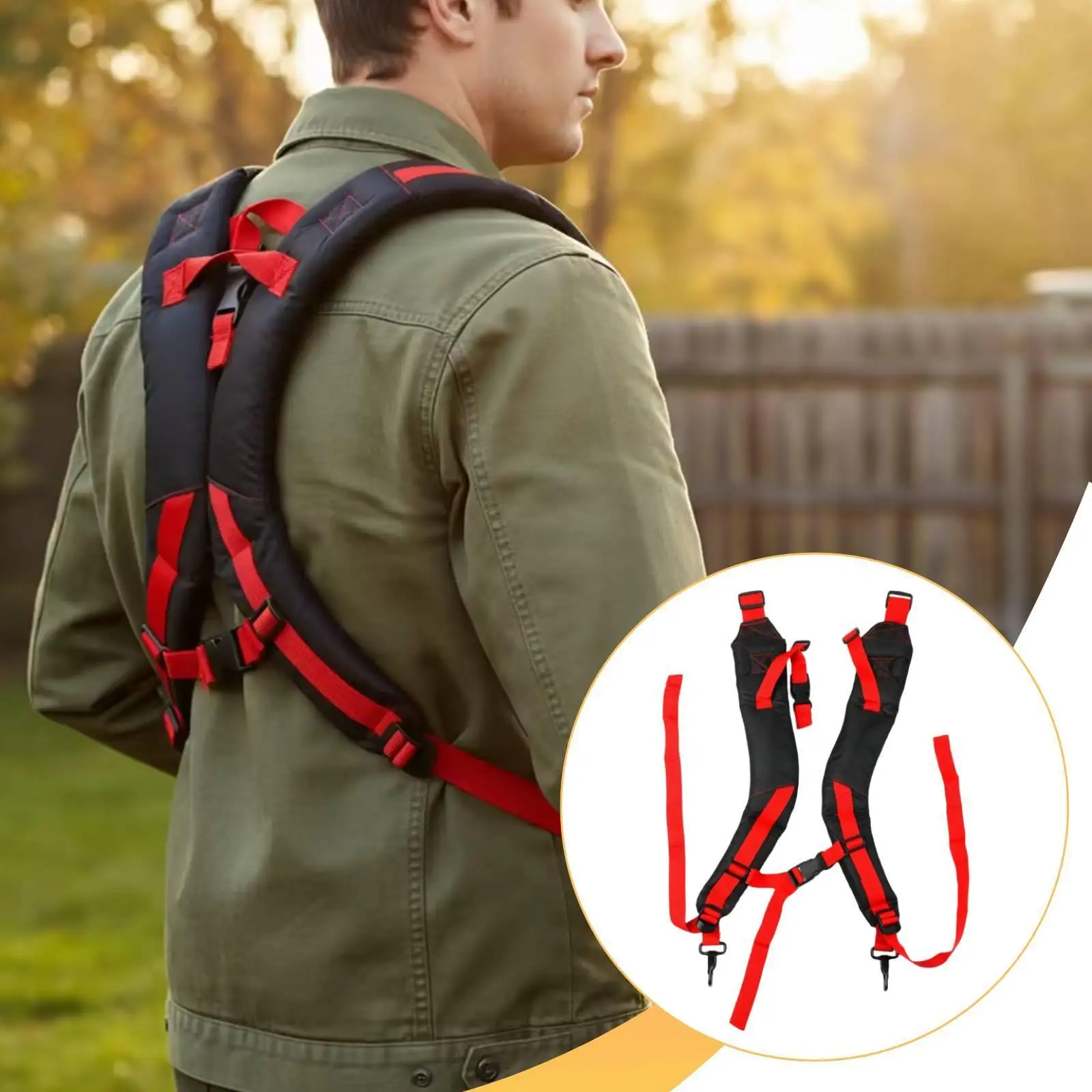 Comfortable Backpack Blower Strap Kit Breathable Ergonomic Harness Replacement Parts for BP510 727 05849 Leaf Clearing