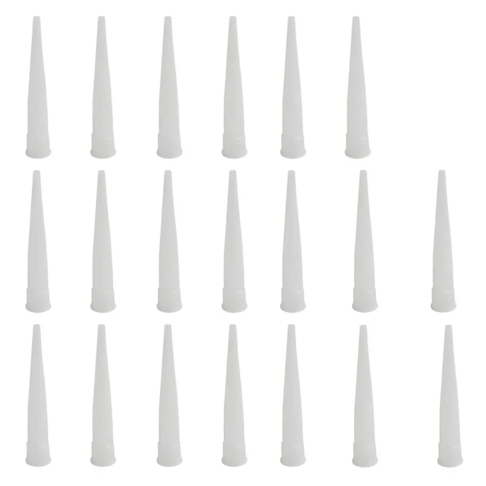 20 Pcs Caulking Nozzle Cap Silicone Tube Door Home Decoration Mastic Cartridge Re-sealable Renovation Sealant Tip