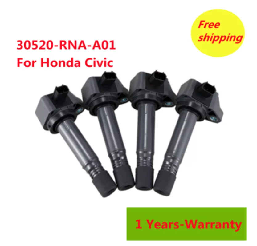 

4pcs 30520-RNA-A01 099700-101 New Ignition Coil For Honda Civic 2006-2011 1.8L UF582 C1580 UF-582 30520 RNA A01 30520RNAA01
