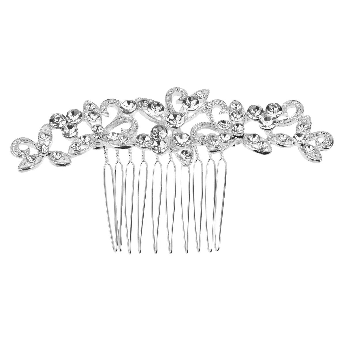 Peine para peinar el cabello, tocado de novia elegante con diamantes de imitación para boda, accesorios de peinado Updo para mujeres y niñas