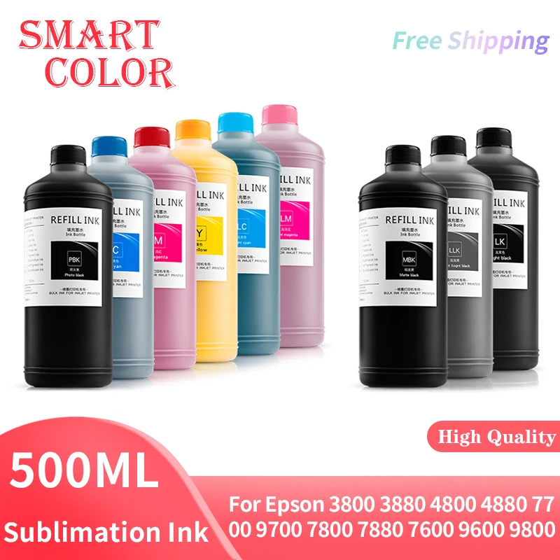 500ML Sublimation Ink Heat Transfer Ink For Epson 3800 3880 4800 4880 7700 9700 7800 7880 7600 9600 9800 9880 P800 T3270 T5270