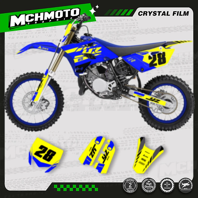 

MCHMFG для YAMAHA 2015 2016 2017 2018 2019 2020 2021 YZ85, набор наклеек на обтекатель мотоцикла на заказ