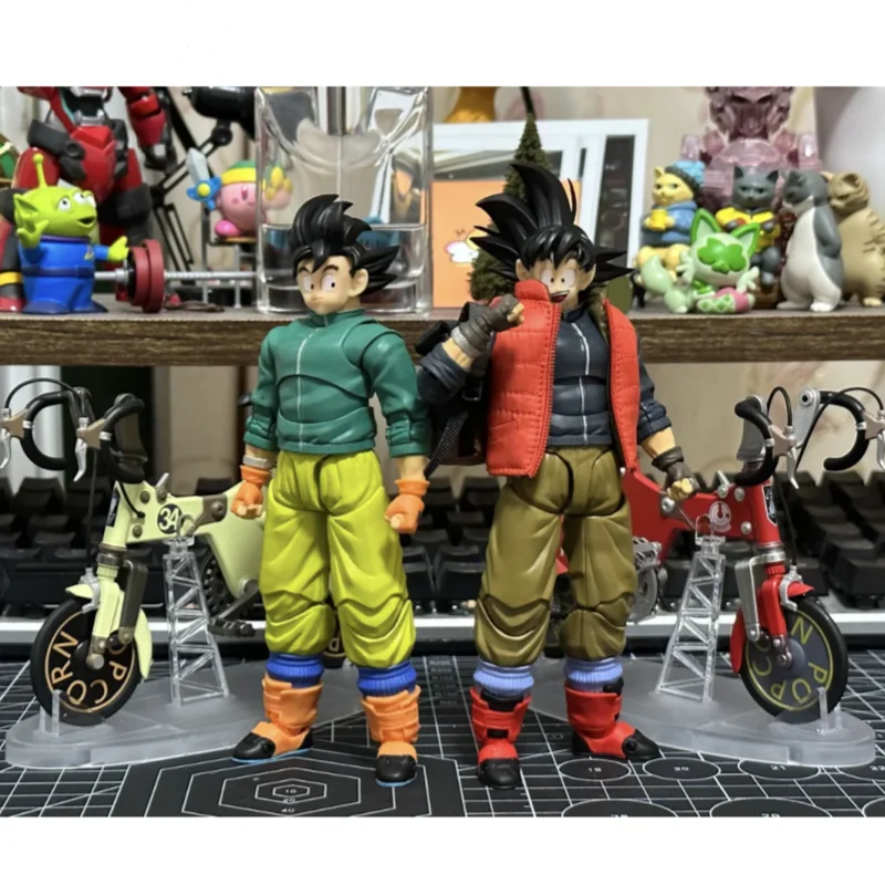 

Tonsenarttoys Kamione 01a 01b Dragon Ball Z Shf Fly Page Son Goku Ride Bike Action Figure Toy Model with Bike Accessory in Stock