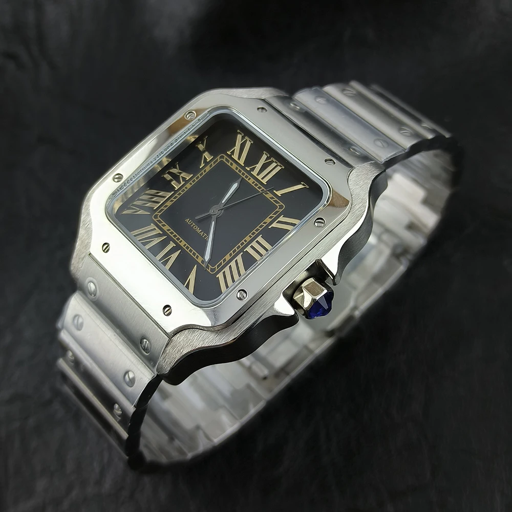 High quality NH35 watch stainless steel 38mm men's watch waterproof customized LOGO suitable for NH35 movement view 4