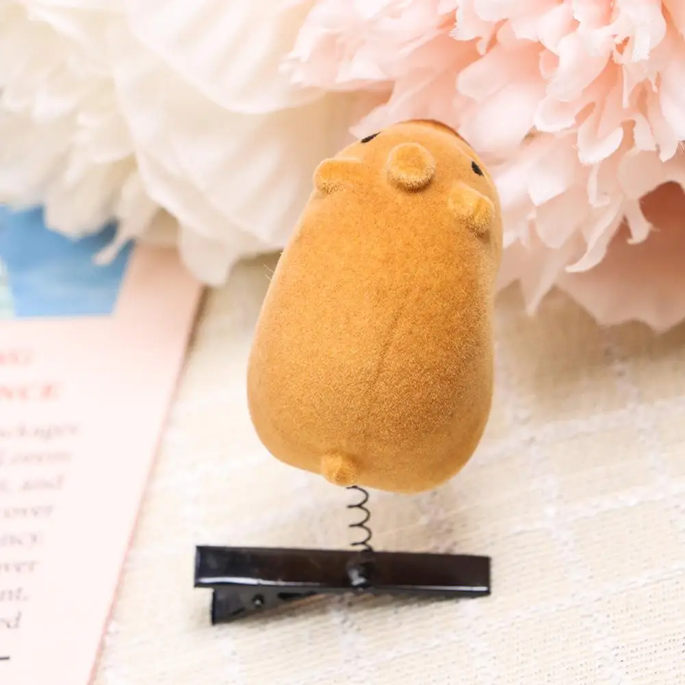 6pcs Cute Cartoon Capybara Spring Hair Clip Hairpin Kawaii Capybara Hair Accessories DIY Funny Duckbill Clip New Year Gift