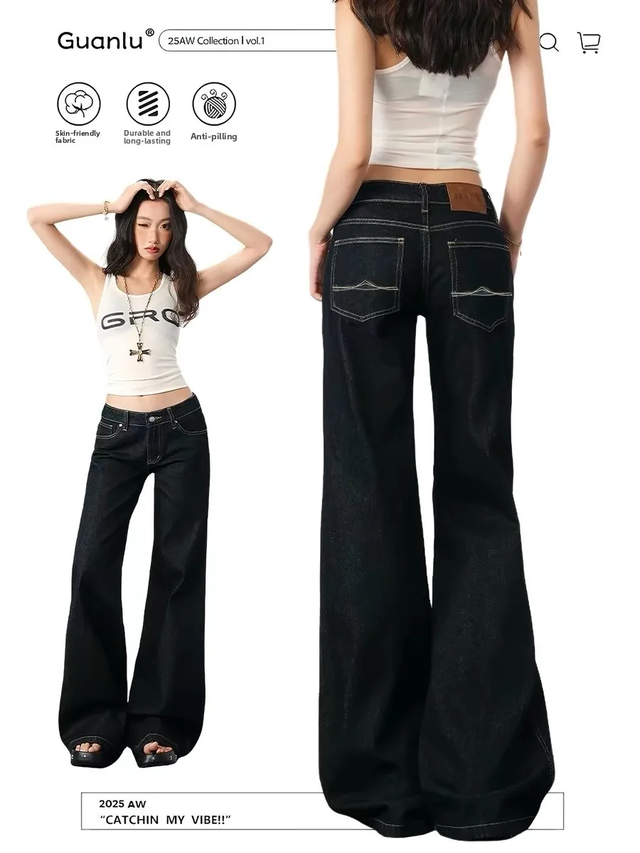 

Low Waist Bell Bottom Jeans Women's Summer Thin New Style Slimming Non Fitting Leggings Casual High Waist Denim Pants