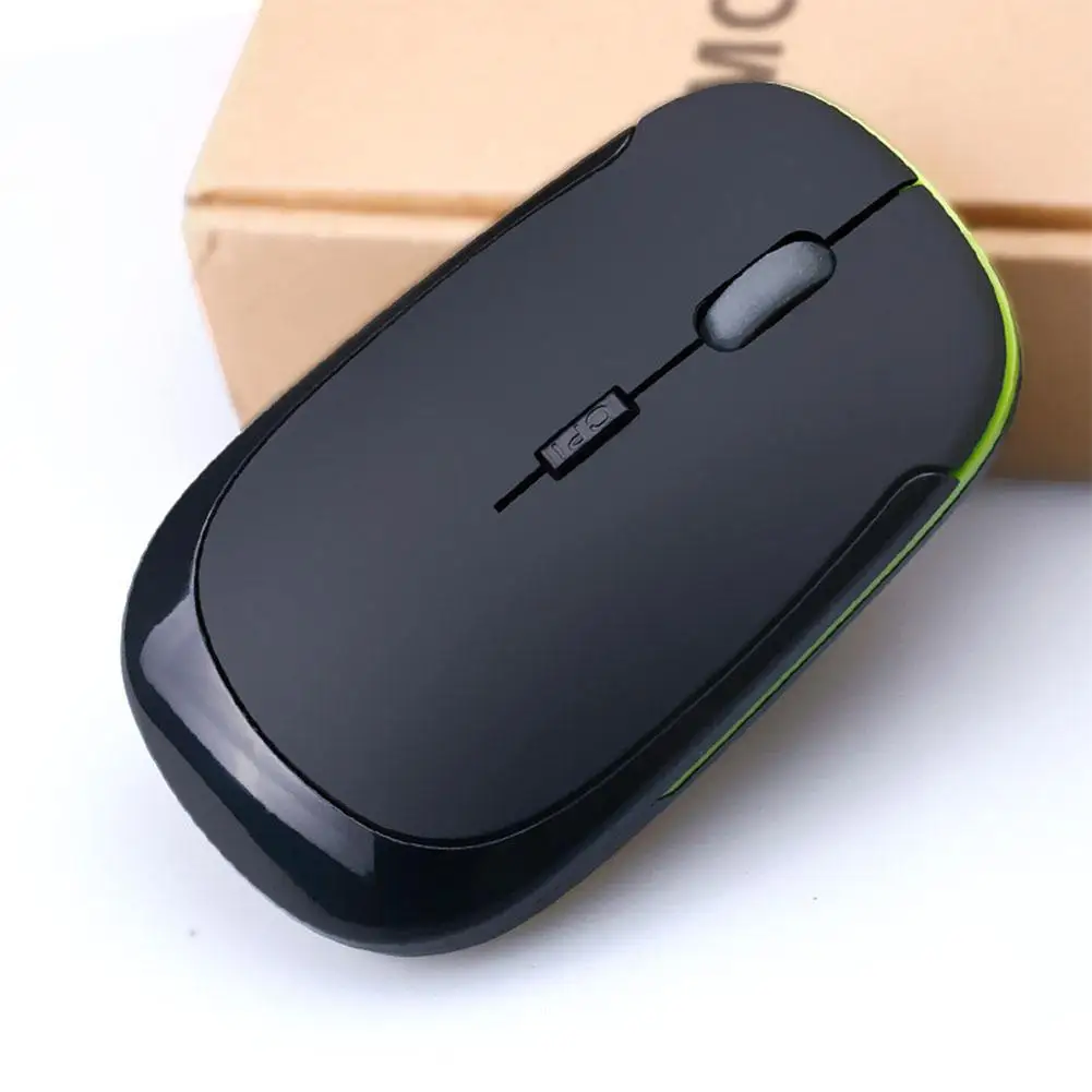 Portable Slim 2.4ghz Wireless Mouse For Laptop Pc 1600dpi 10m Free Movement For Home Or Office Use