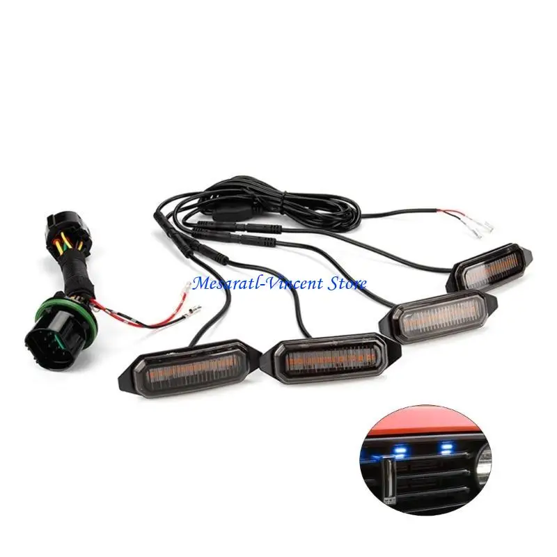 A70F Auto-LED-Notfall-Blitzlicht, Gitter, blinkendes Warnsignal, Warnleuchte, gelbe Lampe für Tank300-Fahrzeuge, SUV – Detail 2