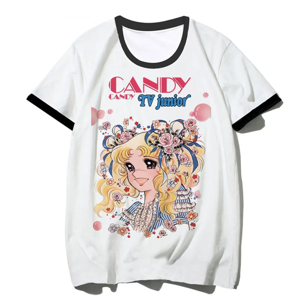 Candy Candy tshirt women manga streetwear Japanese top girl manga clothes