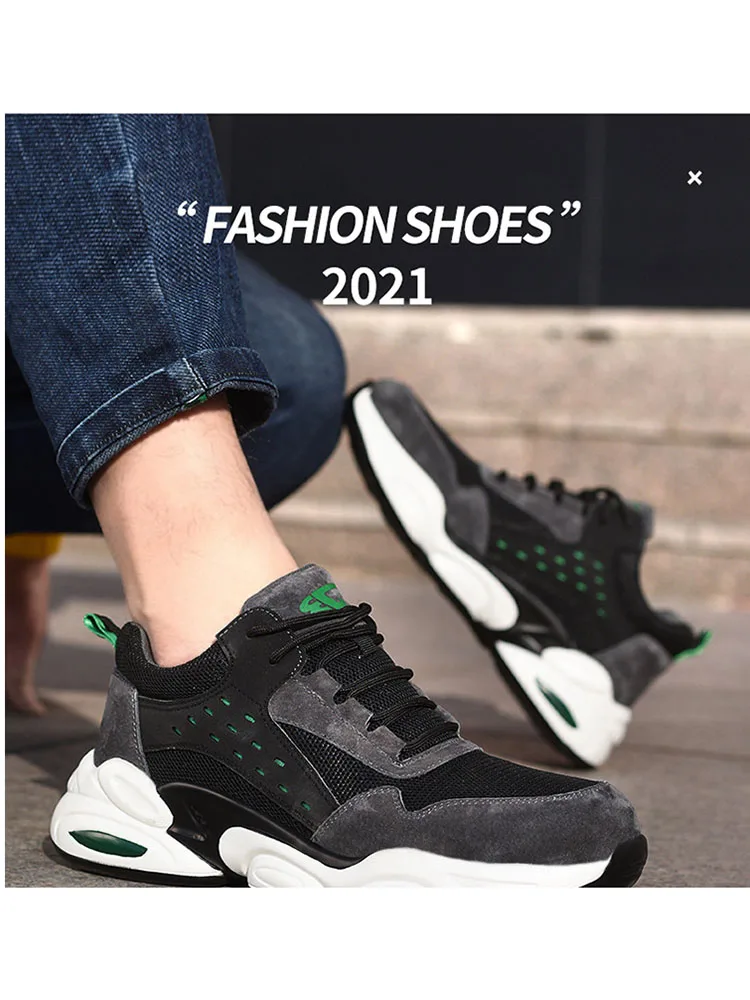 Protective Shoes Impact Puncture Resistant  Breathable Men's Work Shoes PU Soft sole Comfortable Safety Shoes