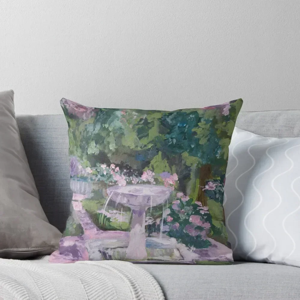 Spring garden, impressionist painting, Sorolla interpretation Throw Pillow luxury throw pillow covers pillow