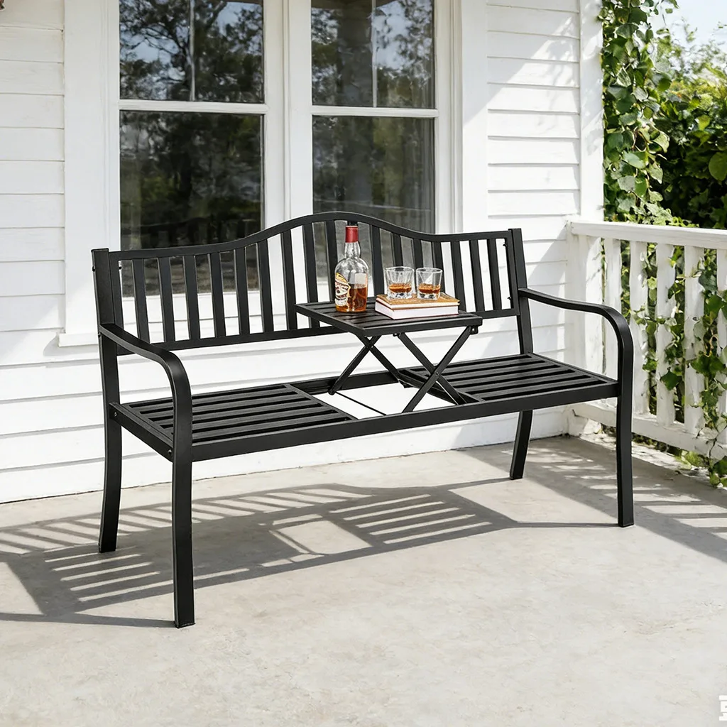 Outdoor park chair aluminum alloy commercial street square scenic spot row chair backrest bench bench with lift coffee table