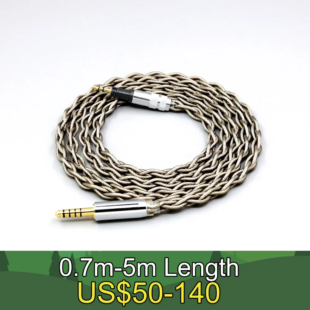 

99% Pure Silver + Graphene Plated Shield Earphone Cable For Sennheiser Momentum 1.0 2.0 Headphone LN008690