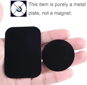5 buah / set Pelat Disk Logam untuk Dudukan Telepon Magnetik Stiker Disk Lembaran Besi Hitam Aksesori Dudukan Magnet Ponsel Mobil untuk Mobil 10 pelat samping penjualan terbaik - №