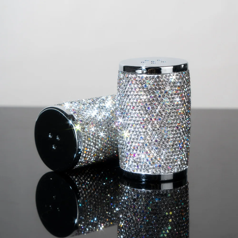 

Стеклянная бутылка для приправ со стразами, многоразовая герметичная банка для барбекю, бутылка для перца, кухонные принадлежности, контейнер для соль и перца