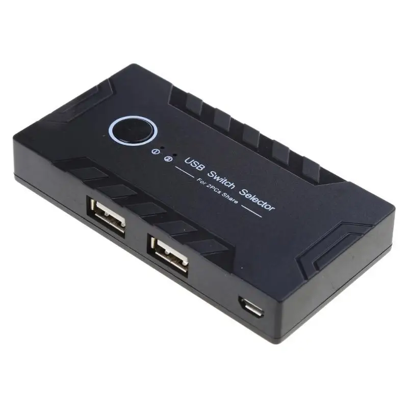 652F Printer Sharing Hub Usb2.0 Switcher Device KVM Switch Selector Dock with 2Cables