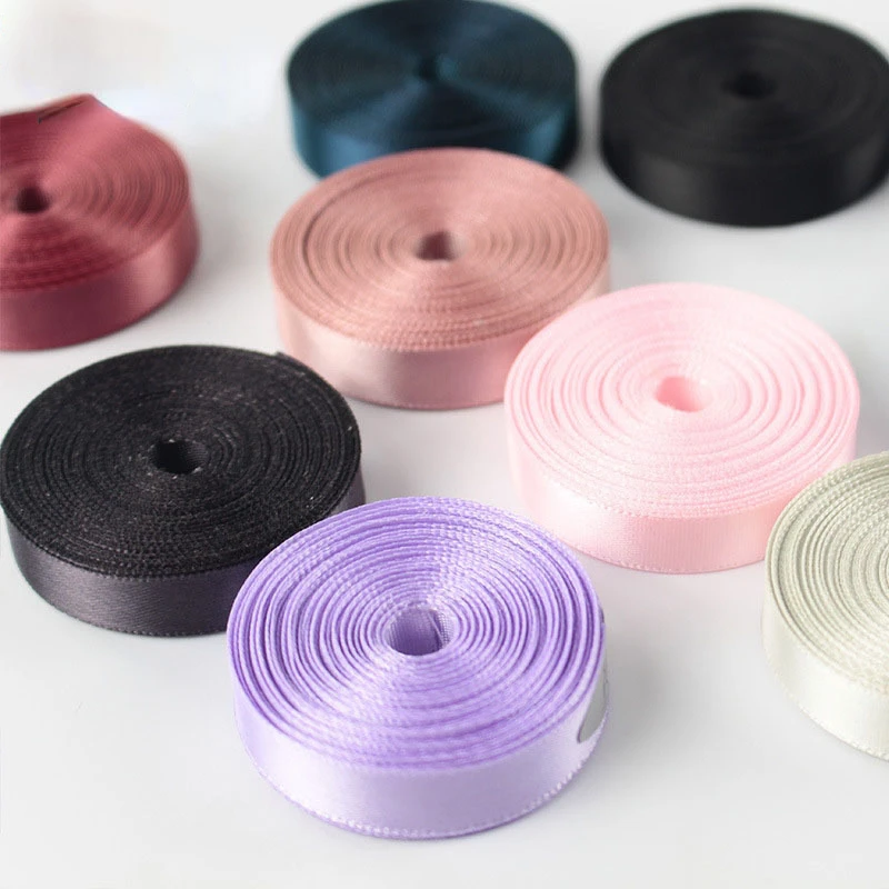 10mm Polyester Ribbon Solid Color Korean Flowers Flower Baking DIY Handmade Packaging Material Ribbon