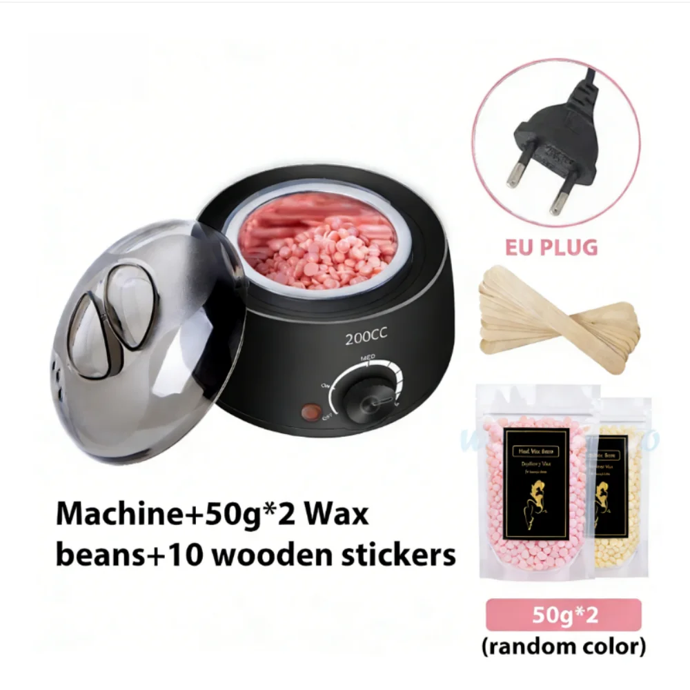 200CC Wax Heater Warmer Ontharing Machine Voor Hand Voet Body Spa Epilator Paraffine Pot + Wax Bonen + wood Sticks