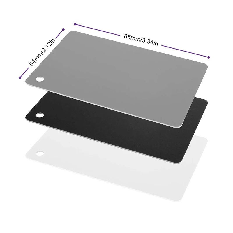 SLR White Balance Card 18% Grey Card Exposure Photography Card Custom Calibration Gray Card Camera Checker Video