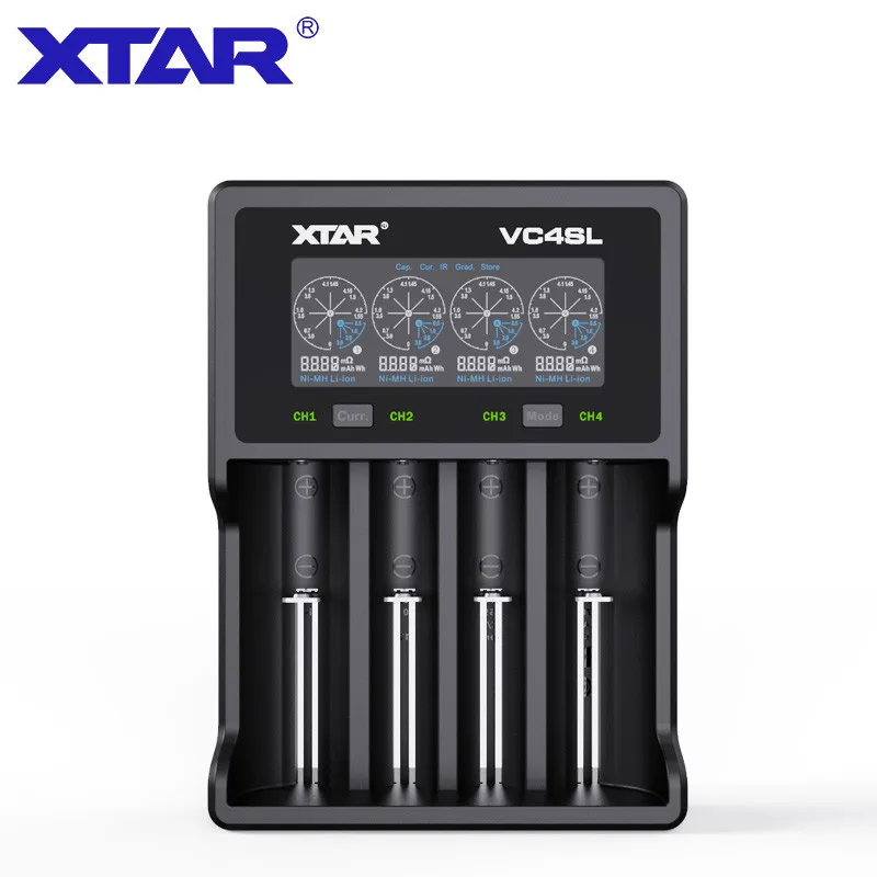 XTAR uniwersalna ładowarka 18650 VC4SL QC3.0 szybkie ładowanie typu C USB do AAA AA 26650 litowo-21700